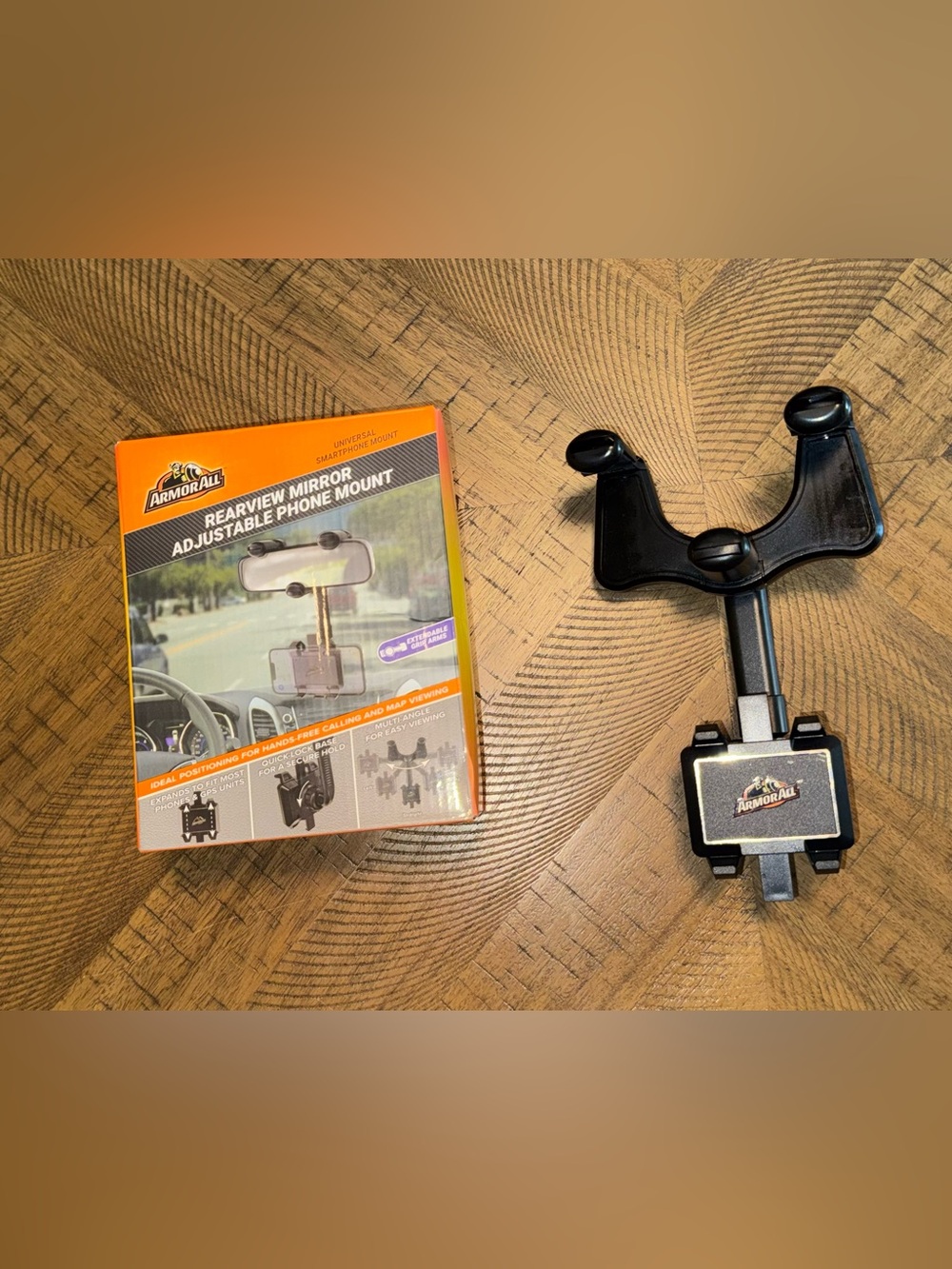 ArmorAll Rearview Mirror Adjustable Phone Mount - Picture 6 of 7